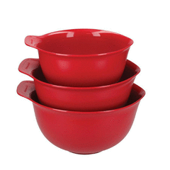 Conjunto Bowls Para Preparação 3 peças Vermelho KitchenAid
