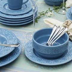 Conjunto Lanche 3 Peças Capri Oxford Porcelanas Azul - comprar online