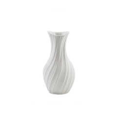 Vaso De Cerâmica Godê 22,5cm Branco Fosco Ceraflame Decor