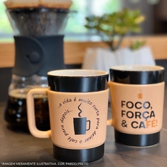 Caneca De Cerâmica 300ml Coffee To Go Foco Força e Café - comprar online