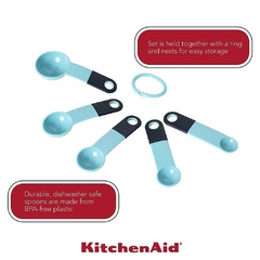 Conjunto 5 Colheres Medidoras Azul KitchenAid na internet