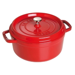 Caçarola Redonda 22cm De Ferro Fundido Vermelho Cereja Staub