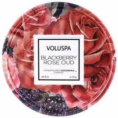 Mini Vela Lata 2 Pavios 25h Blackberry Rose Oud Voluspa - comprar online