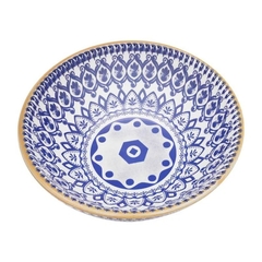 Tigela Bowl 16cm 600ml La Carreta Azul/Branco Oxford Porcelanas - comprar online