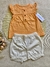 Trio com Short Carters - Floral/Laranja - loja online