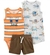 Trio Carters com Short/Body e Romper - Aquarela Baby Importados