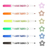 Set de 6 Marcadores mágicos: Brillo metálico con Delineado de color (6 unidades) - tienda online