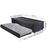 Bicama Box com Baú Solteiro 88x188 com Colchão Auxiliar Suede Preto - comprar online