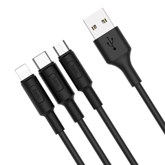 Cable USB to Lightning Micro-USB Type-C X25