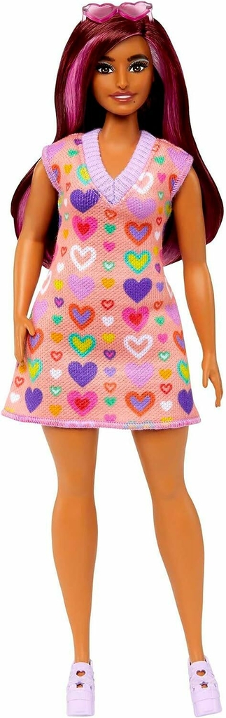 Barbie Fashionista 207 Muneca Curvy con Vestido de Corazones