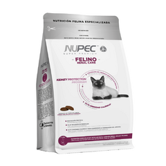 Paquete de Nupec Felino Renal Care, alimento diseñado para apoyar la salud renal de los gatos con insuficiencia renal crónica.