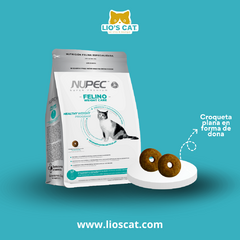 Nupec Felino Weight Care: alimento premium para gatos con sobrepeso, fórmula baja en calorías, rica en fibra y con L-carnitina para mantener un peso saludable y un pelaje brillante.