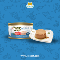 Descubre la exquisitez del alimento húmedo para gatos con la Lata Fancy Feast Naturals, un producto elaborado con atún real de alta calidad que deleitará a su felino. Este paté no solo es delicioso y de alta calidad en cada detalle, sino que también es un