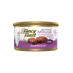 Descubra la exquisitez del alimento húmedo para gatos con la Lata Fancy Feast Naturals, un producto elaborado con carne real de alta calidad que deleitará a su felino. Este paté no solo es delicioso y de alta calidad en cada detalle, sino que también es u