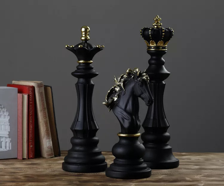Rei e Rainha - Peças de Xadrez decorativas