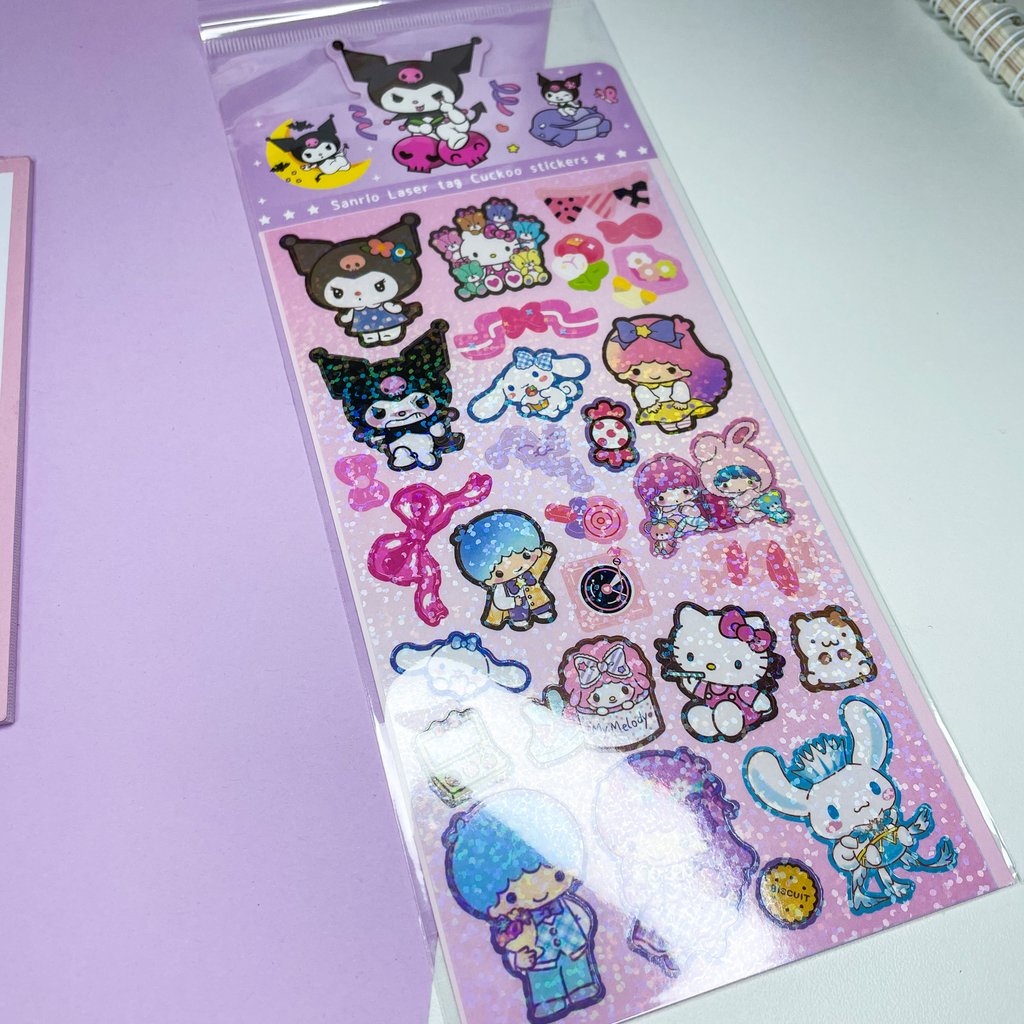 Cartela de Adesivos Personagens Hello Kitty