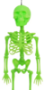 Colgante Esqueleto Verde Fluor