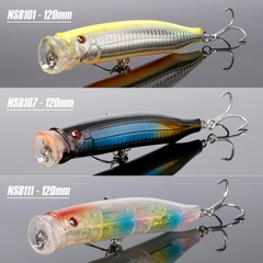 Kit com 3 iscas Popper Distance 120mm 28g - As Melhores Carretilhas, Varas, Linhas e Iscas você encontra aqui na LinkPesca