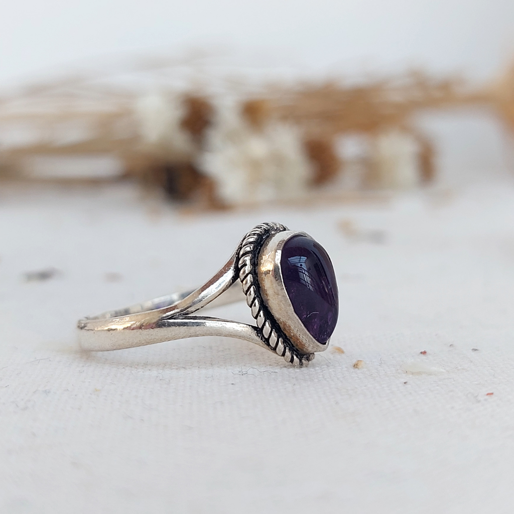 Anillos de plata con piedras naturales