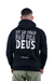 Moletom Canguru Preto DEUS Streetwear 3 Cabos FAT EAR