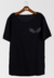 Camiseta Gola Canoa Asa - Preta - comprar online