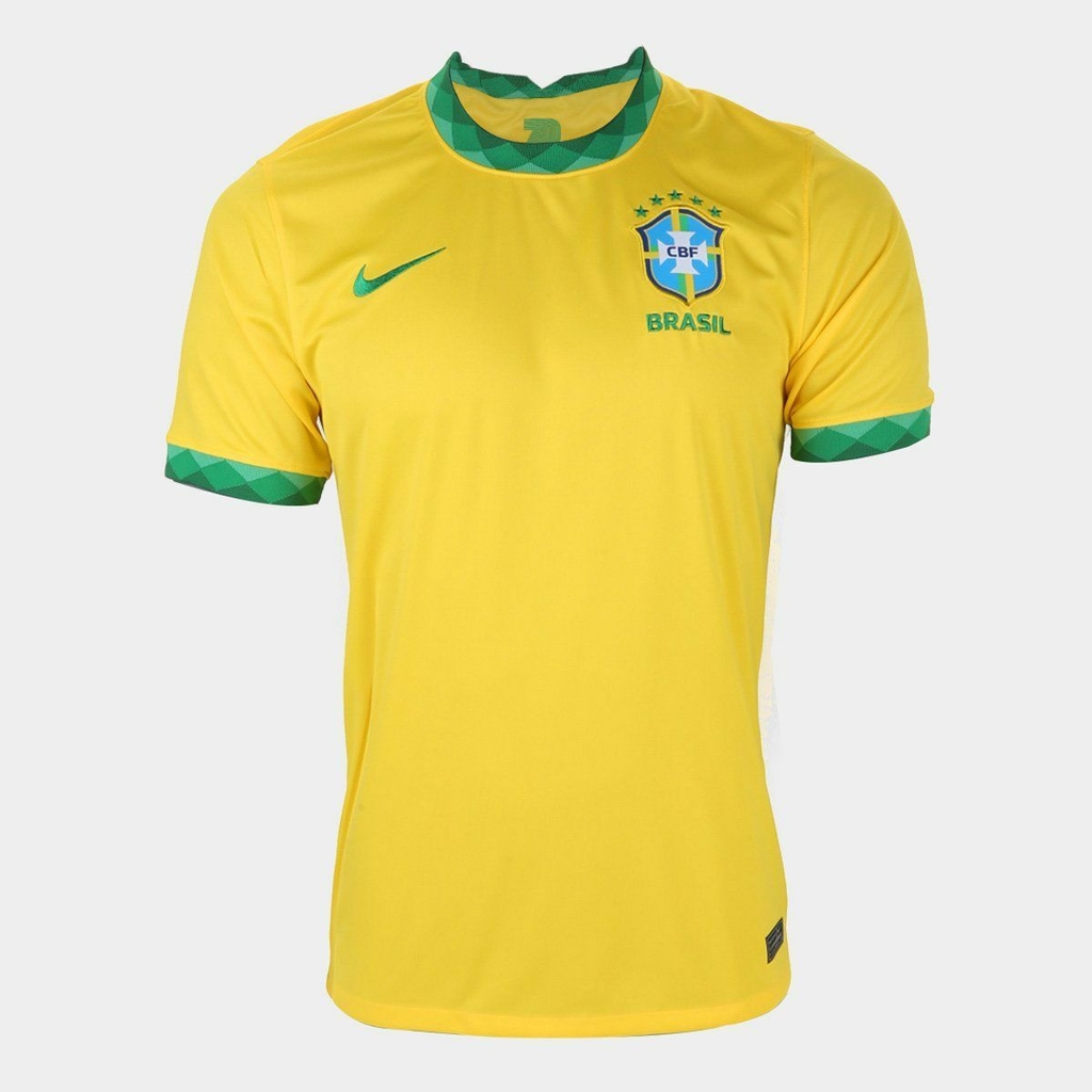Camisa Nike Brasil I 2020 Masculina - Amarela