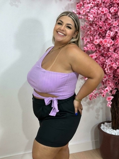 Cropped Sara Ombro Só - Cherry Moda Plus Size