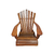 Cadeira Pavão Em Madeira De Demolição - Cód 2212