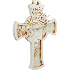 Cruz Crucifixo de Parede Jesus Rosto Paixão de Cristo - comprar online