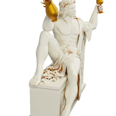 Estátua Dionísio Sentado Mitologia Grega Estatueta Baco - Versão 2 na internet