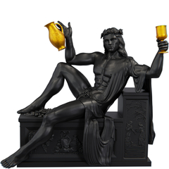Imagem do Estátua Dionísio Sentado Mitologia Grega Estatueta Baco - Versão 2