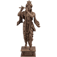 Estátua Lord Krishna Personificação de Deus Supremo Hindu - Avatar de Víxenu