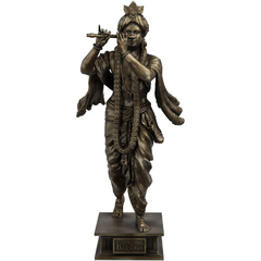 Estátua Lord Krishna Personificação de Deus Supremo Hindu - Avatar de Víxenu - Renascença