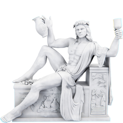 Estátua Dionísio Sentado Mitologia Grega Estatueta Baco - Versão 2 - loja online