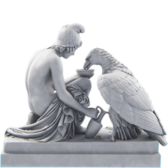 Estátua Escultura Ganímedes e Júpiter - Thorvaldsen - loja online