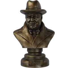 Estátua Busto Sir Winston Churchill Estadista Britânico - Renascença