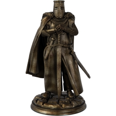 Estátua Imagem Cavaleiro da Ordem - Templário Cruzado - Renascença