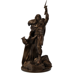 Estátua Imagem Thor Mitologia Nórdica Deus do Trovão - loja online