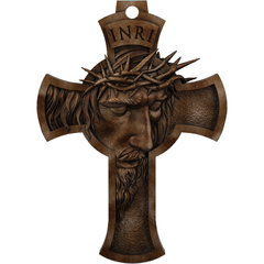 Cruz Crucifixo de Parede Jesus Rosto Paixão de Cristo - loja online