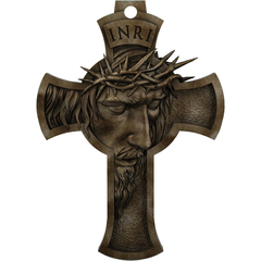 Imagem do Cruz Crucifixo de Parede Jesus Rosto Paixão de Cristo
