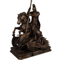 Estátua São Jorge e o Dragão - Santo Guerreiro - comprar online