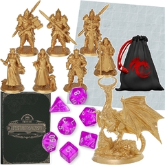 Kit Gold C/ 7 Miniaturas Rpg Dungeons & Dragons D&D Mapa e Dados - comprar online