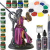 Kit Pintura Miniaturas Dioramas C/ Tintas + Pincéis + Wash - Pronto para Uso