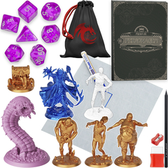 Kit Silver 7 Miniaturas Rpg Dungeons & Dragons D&D C/ Mapa e Dados - comprar online