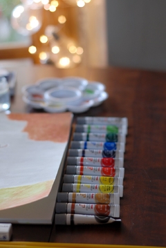 Mini Kit Artístico de Pintura Aquarela - Pronto para Uso