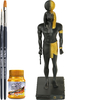 Kit Pintura Estátua Hórus Deus Do Sol E Lua Egípcio Estatueta + Pincéis + Tinta