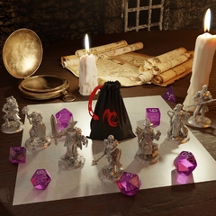 Kit Silver 7 Miniaturas Rpg Dungeons & Dragons D&D C/ Mapa e Dados na internet
