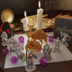 Kit Gold C/ 7 Miniaturas Rpg Dungeons & Dragons D&D Mapa e Dados - comprar online