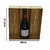 Caixa MDF para Vinhos com 3 divisórias - 31,5x30x9cm - comprar online