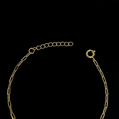 Pulseira Elos Retangulares Banho de Ouro 18K - Acessorita